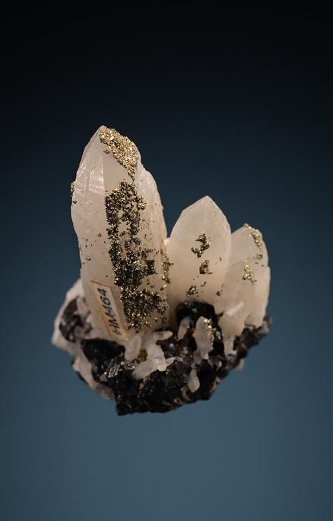 QUARTZ with PYRITE on CASSITERITE
